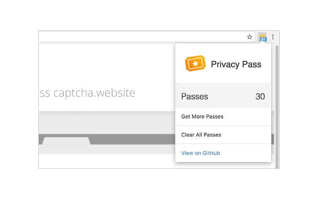 افزونه Privacy Pass برای عبور از سوالات امنیتی