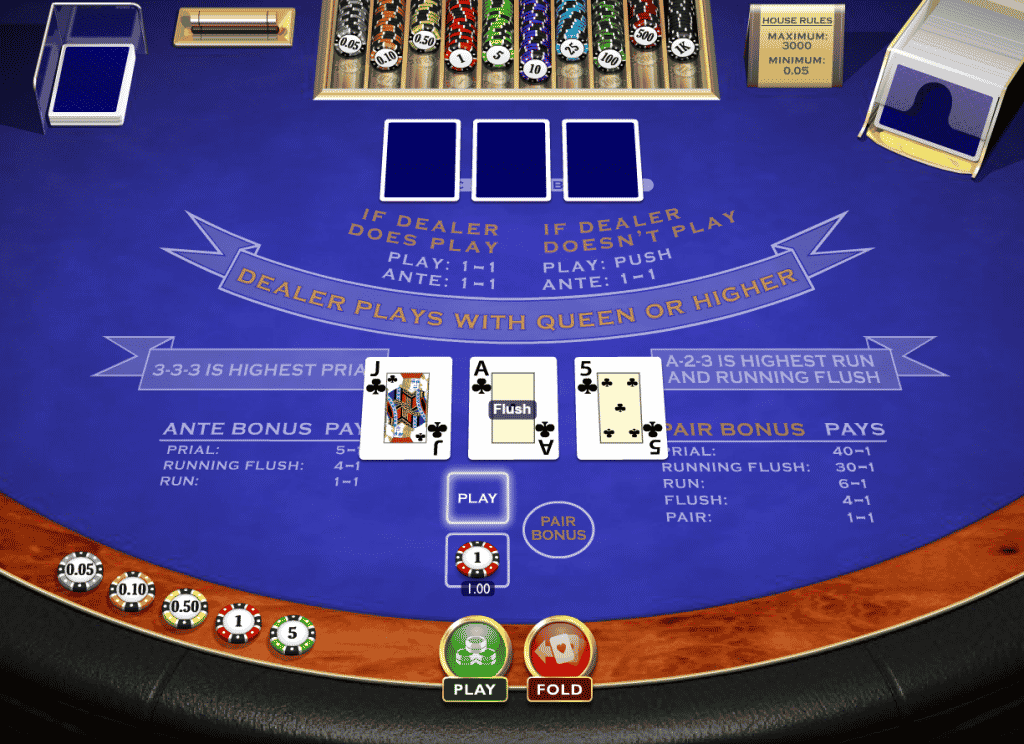 میز آنلاین بازی بِرَگ ۳ کارتی