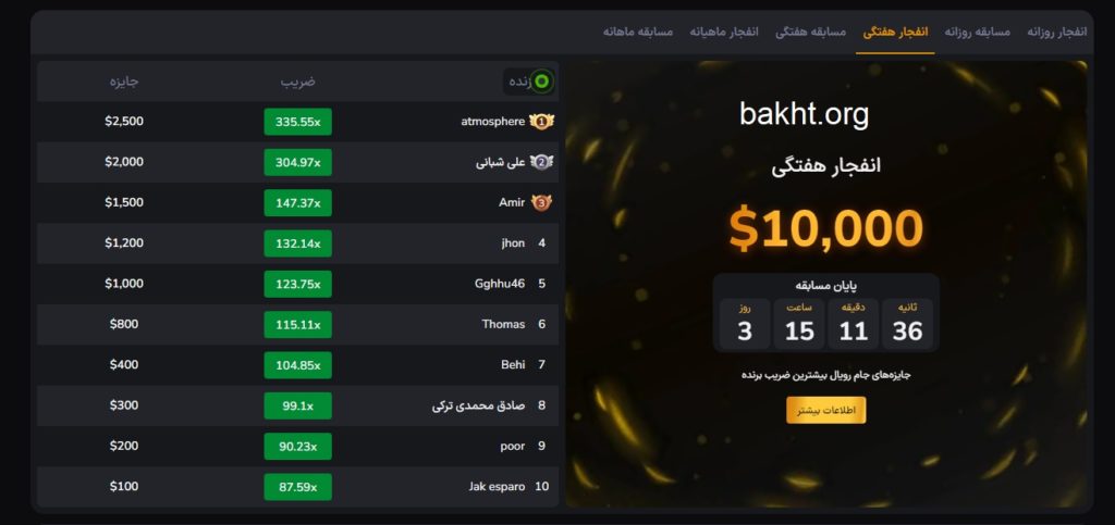 بازی انفجار در جادو بت